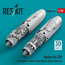 Reskit Horten Ho 229 jet engines Junkers Jumo 004 (for Zoukei-Mura kit) (Plastic model) 图片 1