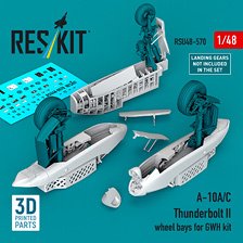 Reskit A-10A/C Thunderbolt II wheel bays (for GWH kit) (Plastic model)