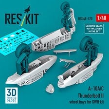 Reskit A-10A/C Thunderbolt II wheel bays (for GWH kit) (Plastic model) 圖片 1