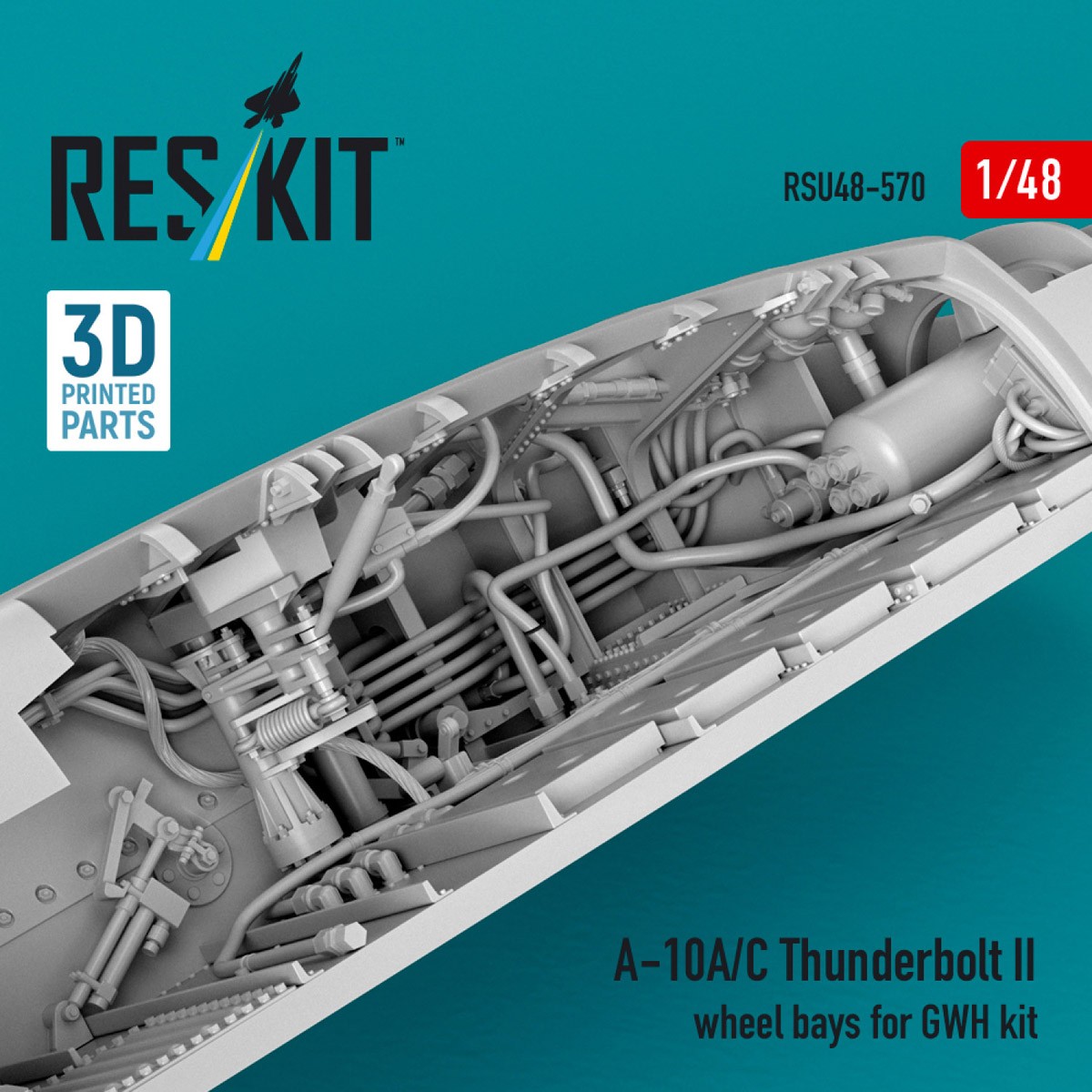 Reskit A-10A/C Thunderbolt II wheel bays (for GWH kit) (Plastic model) 圖片 4