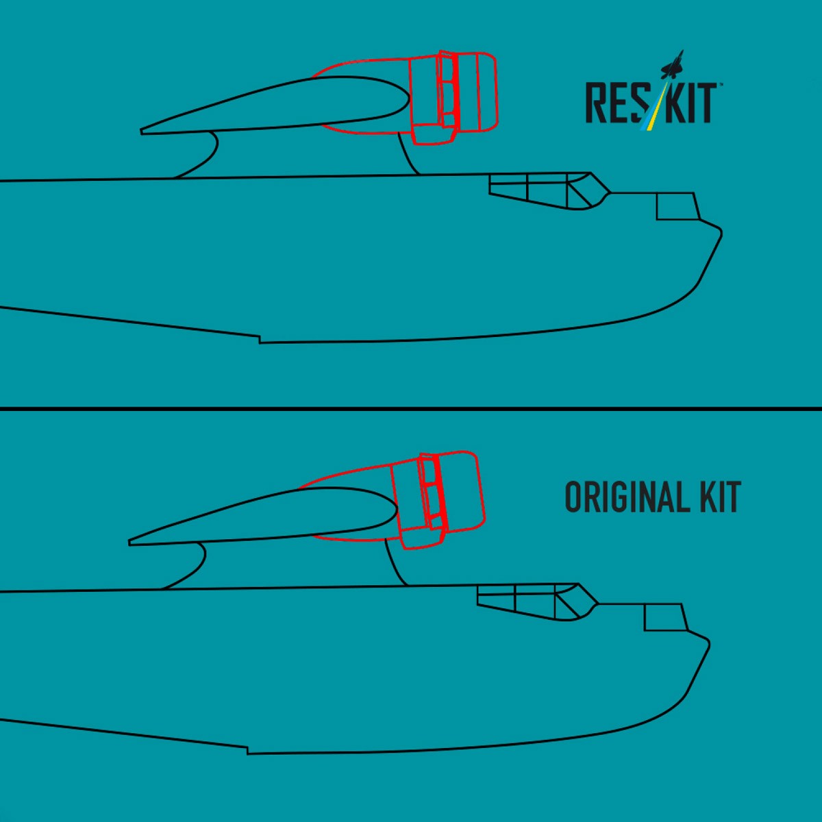 Reskit PBY-5/5A/OA-10A Catalina corrected rear part of engine nacelles (for Revell/Monogram/Eduard kit) รูปภาพ 5
