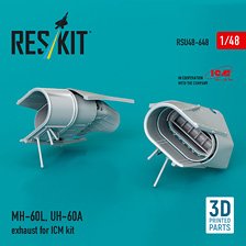 Reskit MH-60L, UH-60A exhaust (for ICM kit) (Plastic model)