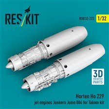 Reskit Horten Ho 229 Jet Engines Junkers Jumo 004 (2 pcs) (for Takom) (Plastic model)