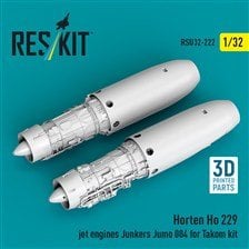 Reskit ホルテン Ho229 ジェットエンジン ユンカース Jumo004 (2個入) (タコム用) (プラモデル) 画像 1