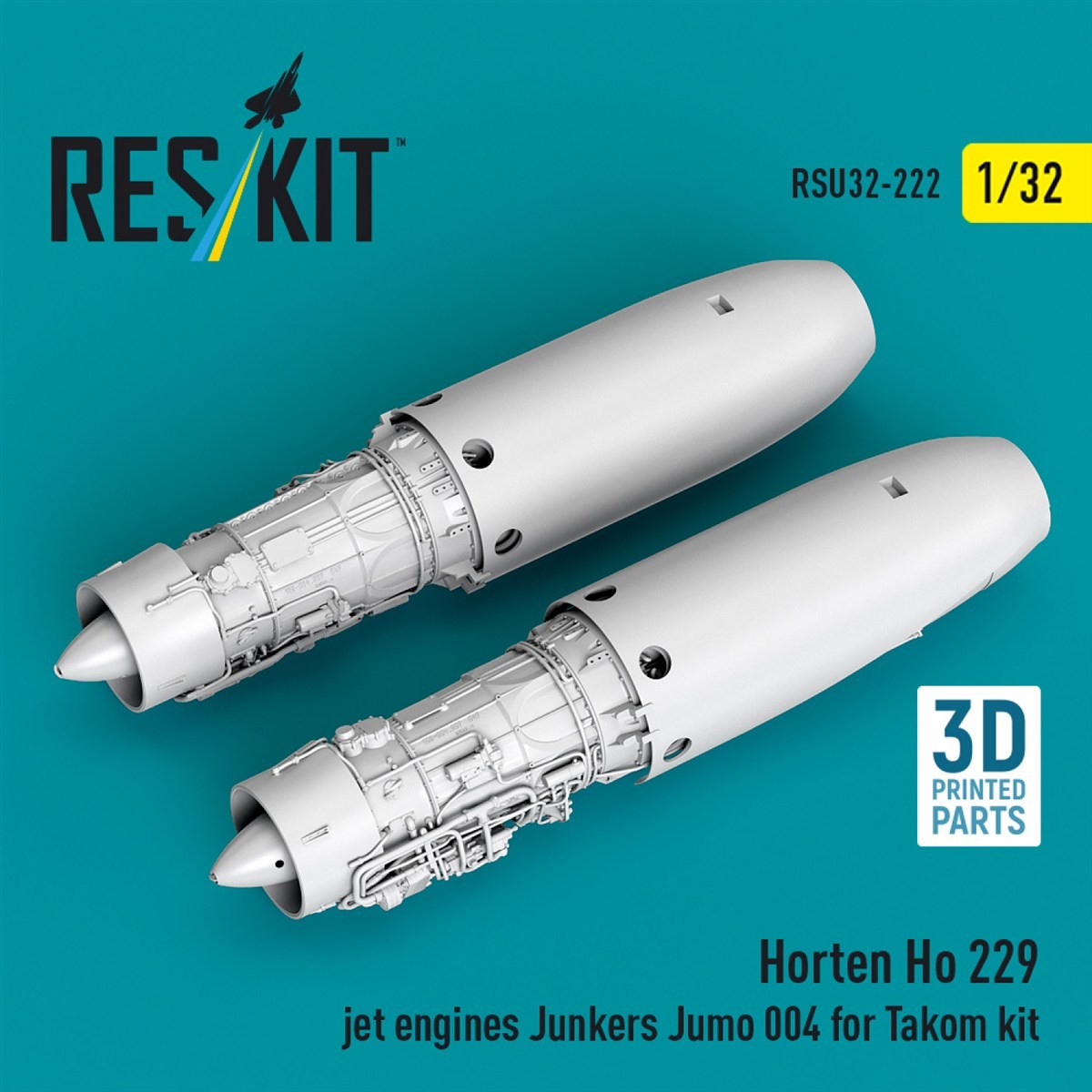 Reskit ホルテン Ho229 ジェットエンジン ユンカース Jumo004 (2個入) (タコム用) (プラモデル) 画像 2