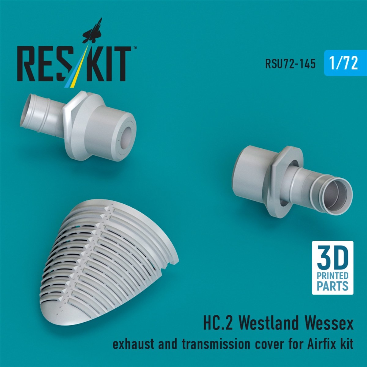 Reskit HC.2 Westland Wessex Exhaust and Transmission Cover (for Airfix) (Plastic model) image 2