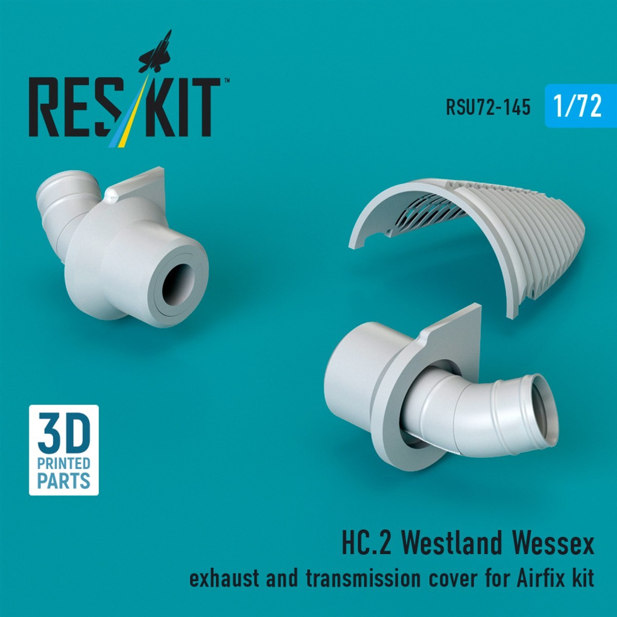 Reskit HC.2 Westland Wessex Exhaust and Transmission Cover (for Airfix) (Plastic model) image 3