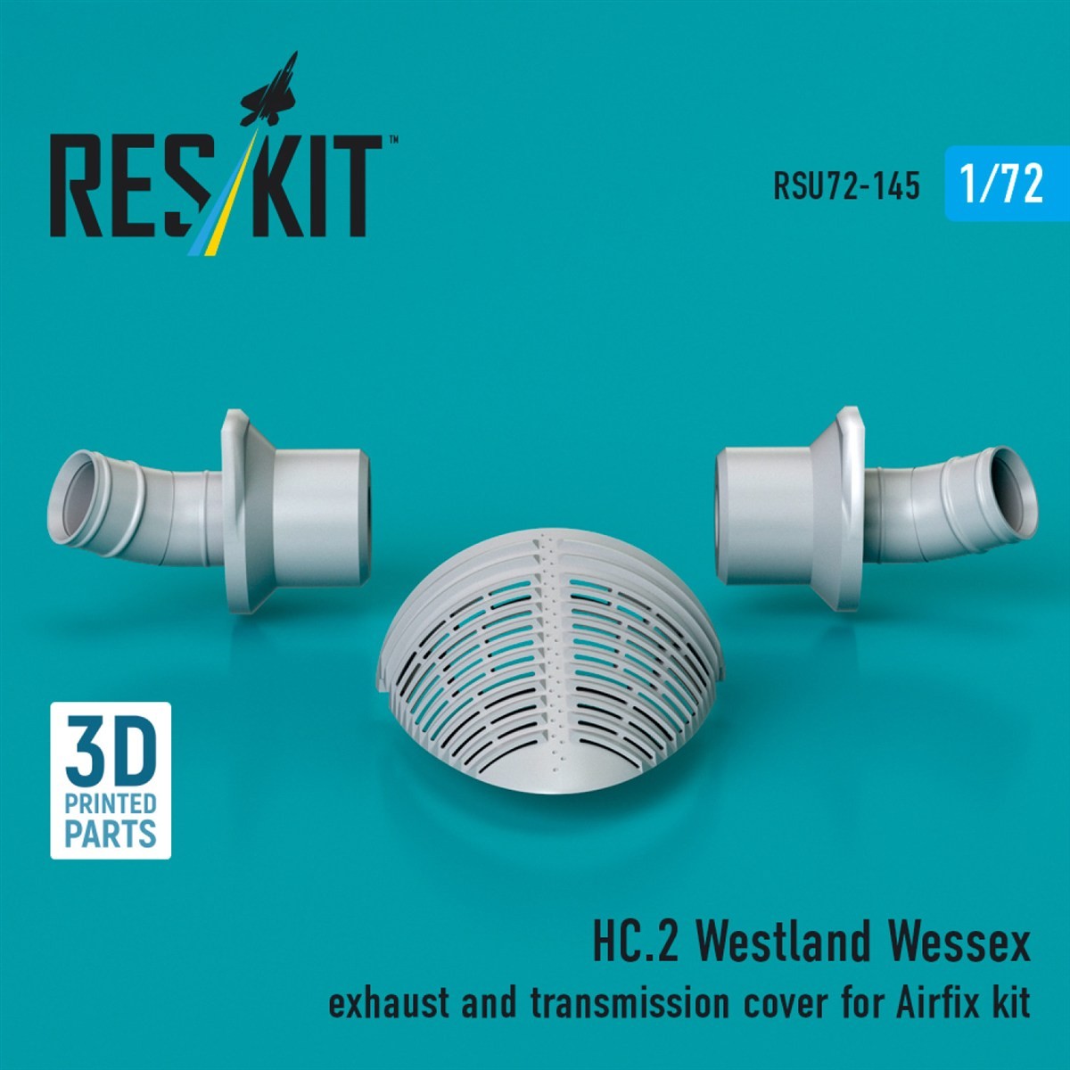 Reskit HC.2 Westland Wessex Exhaust and Transmission Cover (for Airfix) (Plastic model) image 4