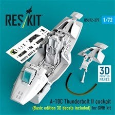 Reskit A-10C Thunderbolt II Cockpit (Basic Edition 3D Decals Included) (for Great Wall Hobby) (Plastic model)