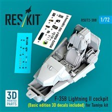 Reskit F-35B Lightning II Cockpit (Basic Edition 3D Decals Included) (for Tamiya) (Plastic model)