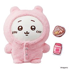Bandai Chiikawa Talking Plush with Pajamas Set gambar 1