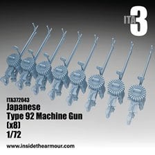 Inside the Armour Flexible Mount Type 92 MG (Set of 8) (Plastic model)