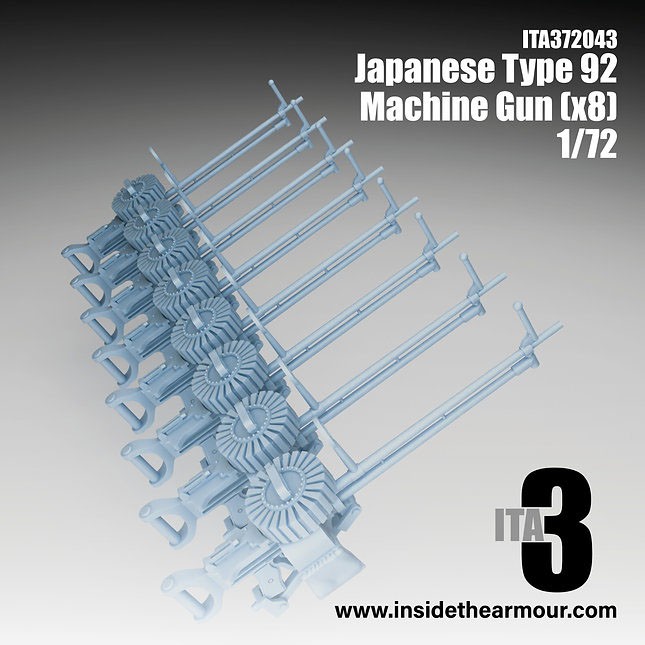 Inside the Armour Flexible Mount Type 92 MG (Set of 8) (Plastic model) gambar 4