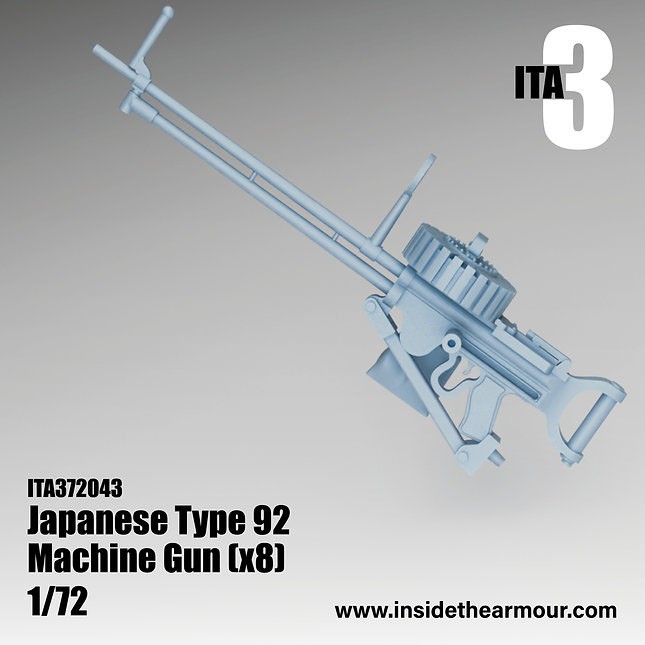 Inside the Armour Flexible Mount Type 92 MG (Set of 8) (Plastic model) gambar 6