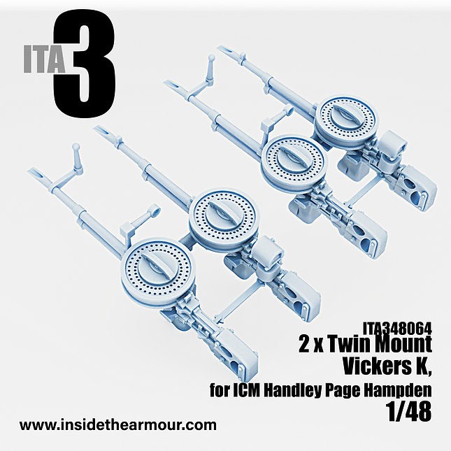 Inside the Armour Twin Mount Vickers K Hampden (for ICM) (Plastic model) gambar 2