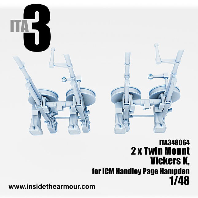 Inside the Armour Twin Mount Vickers K Hampden (for ICM) (Plastic model) gambar 4