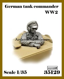 Ardennes Miniature German Tank Commander WW2
