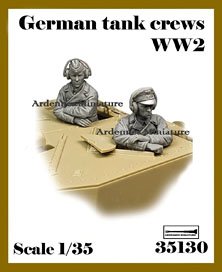 German Tank Crews WW2 (2 Figures) (Plastic model)