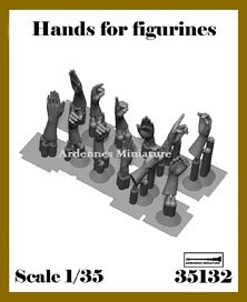 Ardennes Miniature Hands for Figurines (12 pcs)