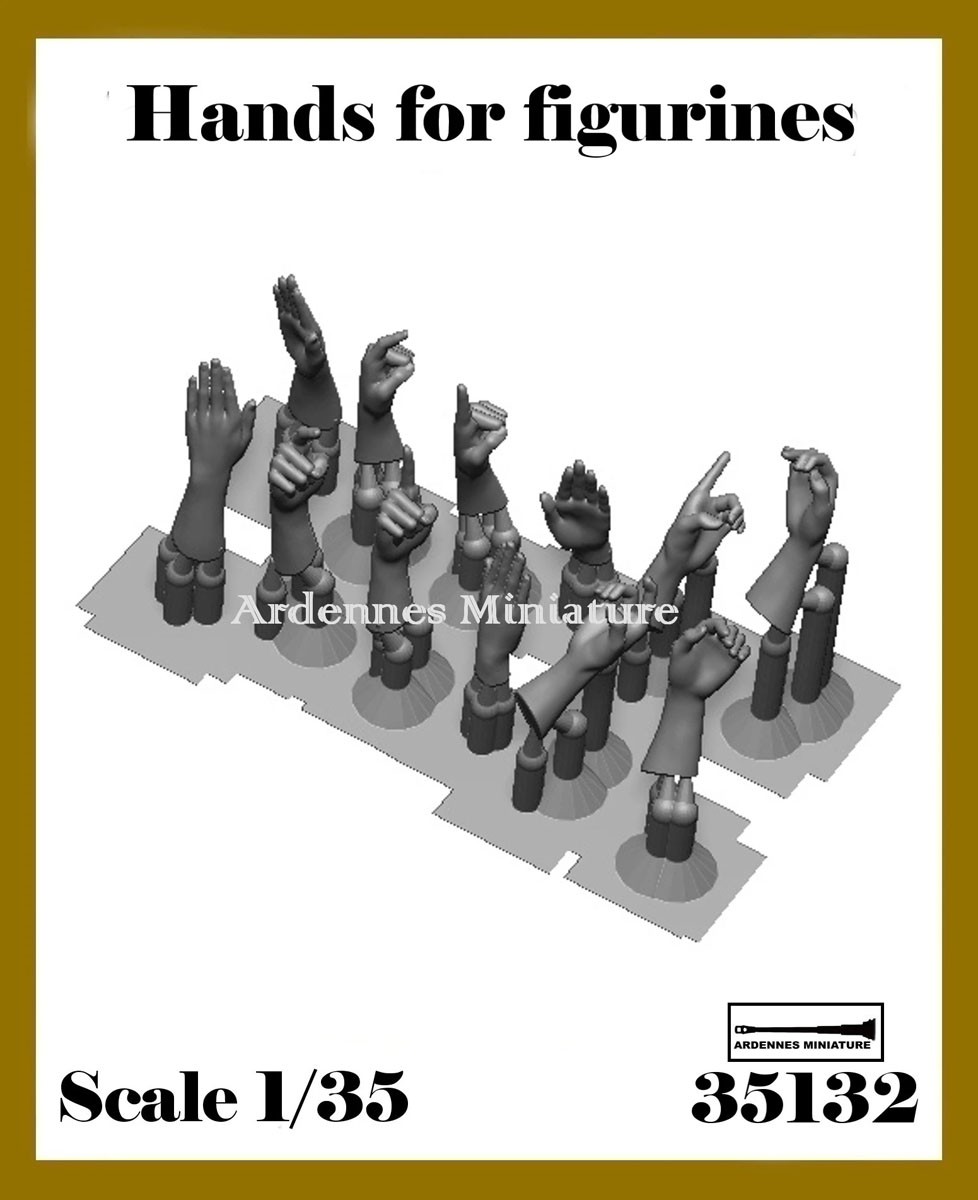 Ardennes Miniature Hands for Figurines (12 pcs) 图片 2