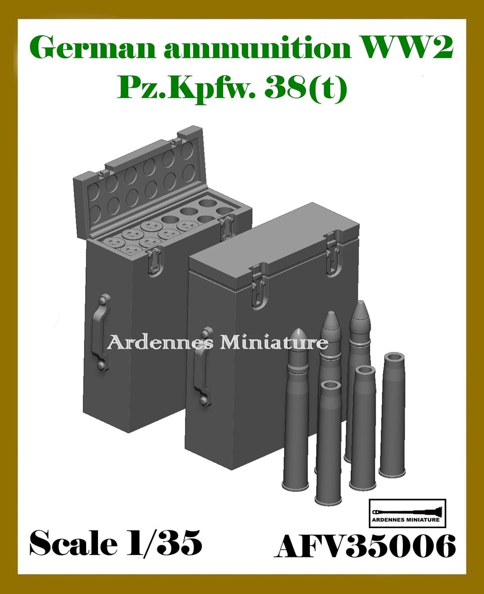 Ardennes Miniature German Ammunition WW2 PZ. KPFW. 38 (t) 图片 2