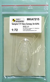 Mark I Models Vampire T.11 Vacu Canopy (for Airfix) (Plastic model)