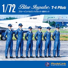 Modelink Blue Impulse T-4 Pilots (Set of 6) (Plastic model) gambar 1