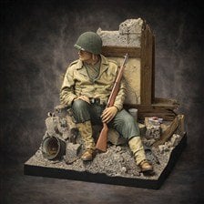 Royal Model US-Soldat in Ruhepause - mit Basis (2. Weltkrieg) (Plastikmodell) Bild 1