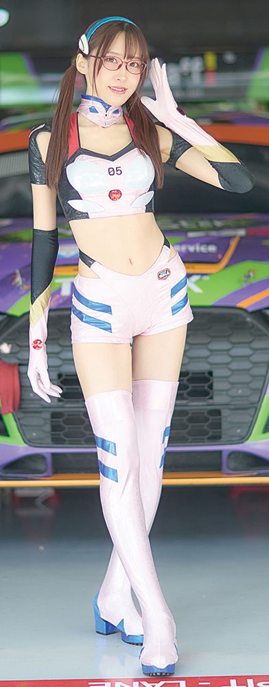 Hasegawa 12真实人偶收藏 `新世纪福音战士赛车` 赛道女郎 雪野露娜/真希波·真理·illustrious (配件) 图片 2