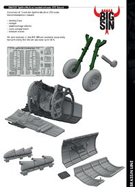Eduard Spitfire Mk.Vb w/ rounded exhausts Big Sin Parts Set (for Eduard)