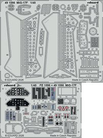 Eduard Photo-Etched Parts for MiG-17F (for Kinetic) imagen 1