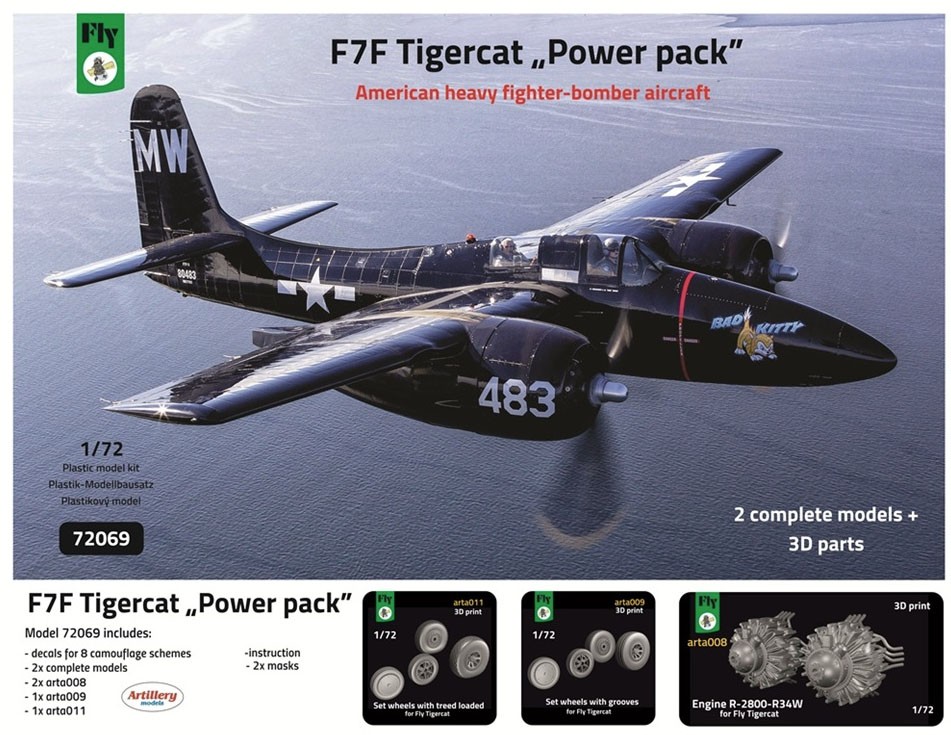 Fly F7F Tigercat `Power pack` 2in1 (Dual Combo Limited Edition) (Plastic model) image 2