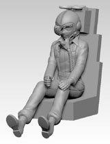 Model Art 次元艦隊 `風間真` 飛行員人偶 (坐姿) (塑膠模型) 圖片 8