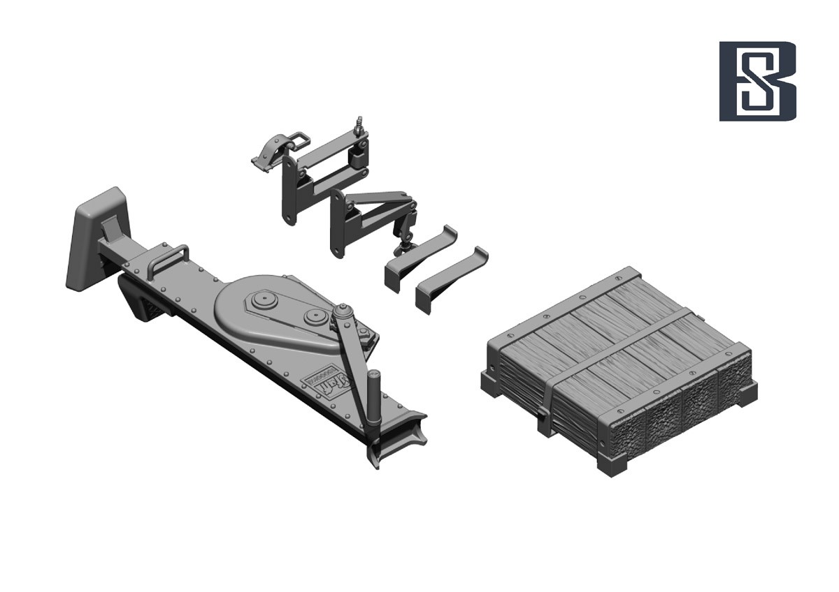 BSK Model WWII German Tiger I 15(t) Jack Workable Detail Set (w/Jack Base Set Holders) gambar 3