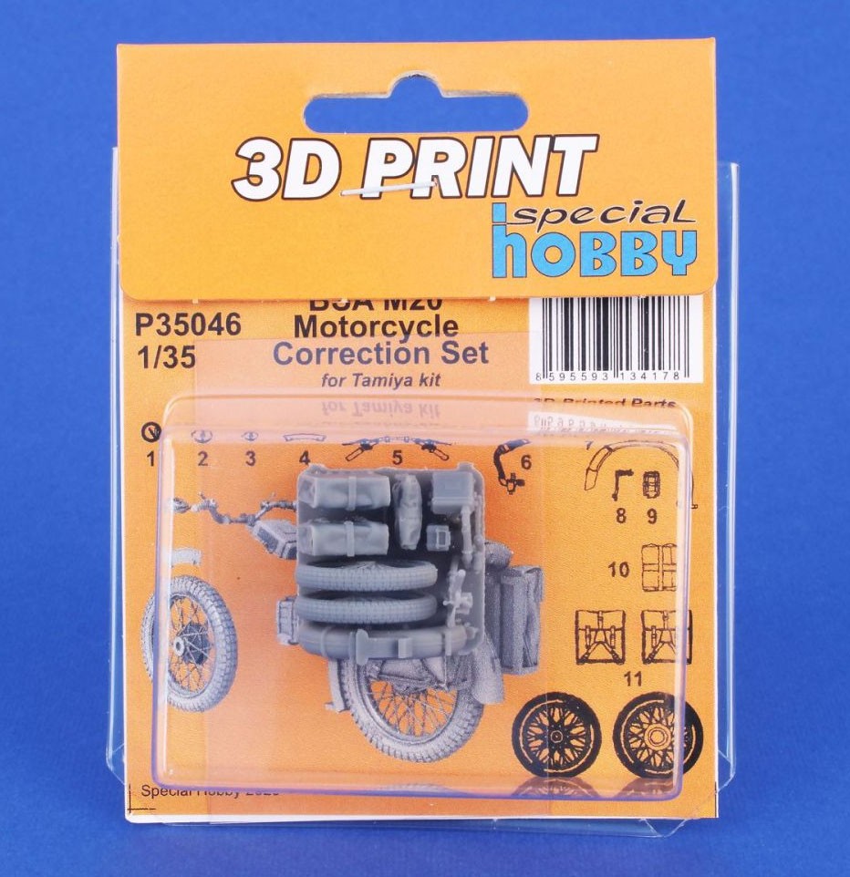 CMK BSA M20 Motorrad Korrektur (für Tamiya Bausatz) (Plastikmodell) Bild 2