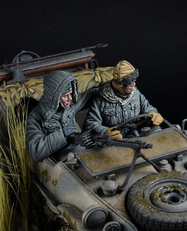 D-Day Miniatures Studio 武装親衛隊 シュビムワーゲン クルー Vol.1 フロントシート 冬季 1943-45 (2体セット) (タミヤ用) (プラモデル) 画像 5