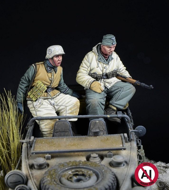 D-Day Miniatures Studio WSS Schwimmwagen Crew Vol.2 - Rear Seats, Winter 1943-45 (2 ฟิกเกอร์) (สำหรับ Tamiya) (โมเดลประกอบ) รูปภาพ 2