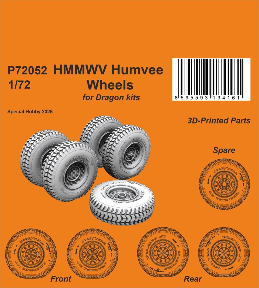 CMK HMMWV Humvee Wheels (for Dragon) (Plastic model) gambar 2