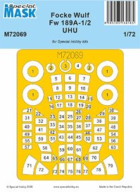 Special Hobby Focke Wulf Fw 189A-1/2 UHU MASK (for Special Hobby) (Plastic model) image 1