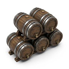 Green Stuff World Wooden Barrels (Plastic model)