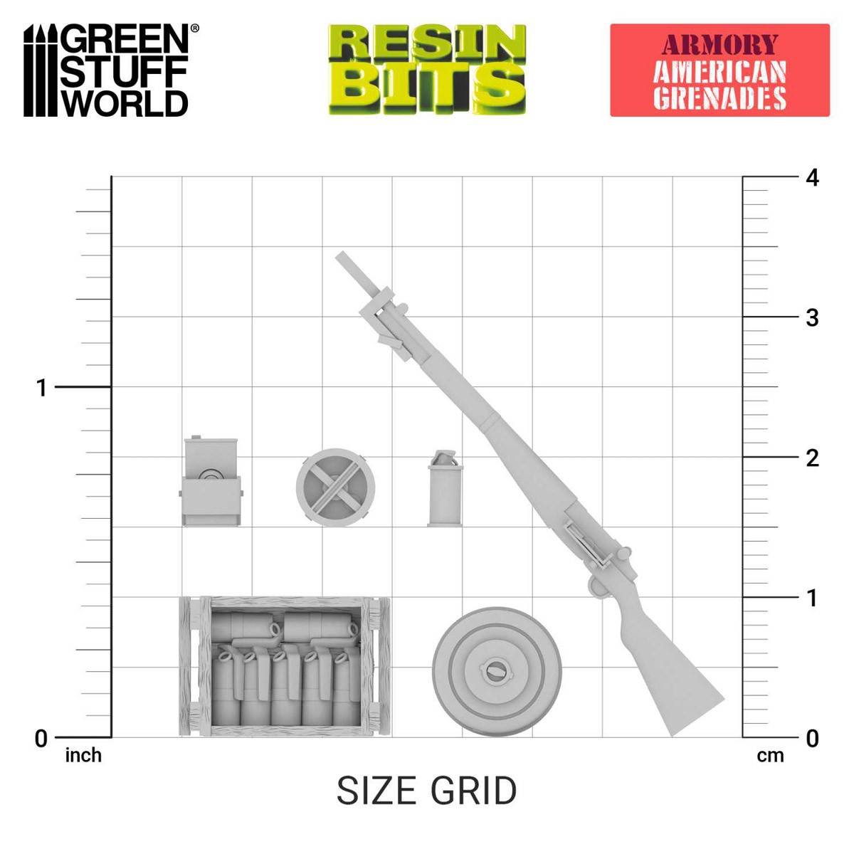 Green Stuff World WWII American Grenades (Plastic model) image 4