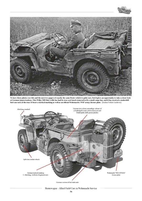 Beutewagen Allied Firld Cars in Wehrmasht Service Bantam BRC-40, Willys MB, Ford GPW and GAZ-64 รูปภาพ 4