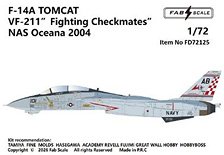 FAB Scale F-14A Tomcat VF-211 `Fighting Checkmates,` Oceana Naval Air Station, 2004 imagen 1