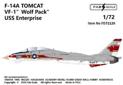FAB Scale F-14A Tomcat VF-1 `Wolfpack` USS Enterprise imagen 2