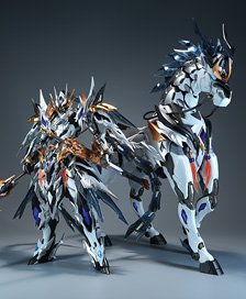Motor Nuclear MNP-XH05WA 天佑星 趙雲 龍驍将軍 マイティカラーVer. プラモデルキット 画像 1