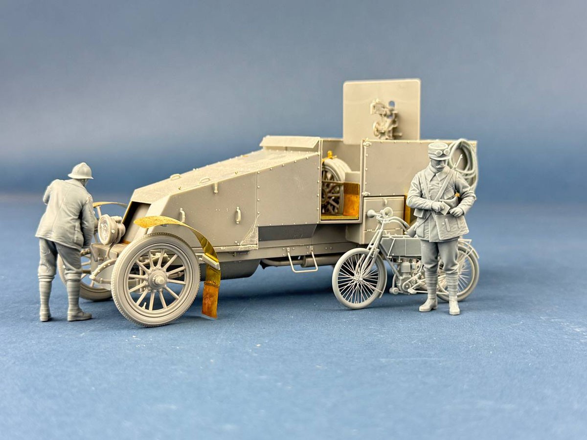 Copper State Models French Army WWI Motorcycle Dispatch Rider, Estafette (Plastic model) gambar 6
