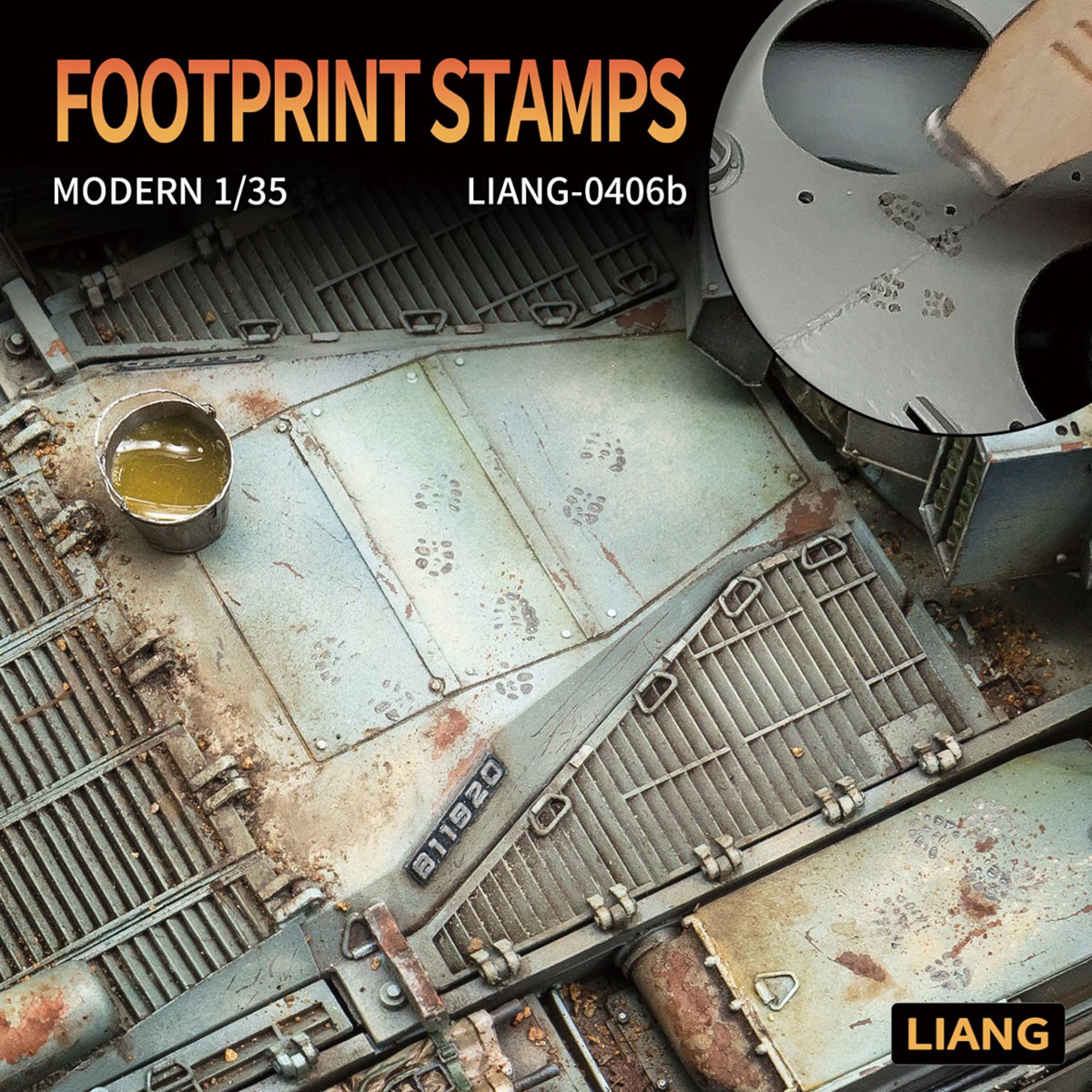 Liang Model Footprint Stamps Modern gambar 2