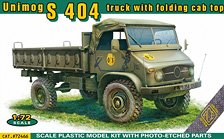 ACE Models Unimog S 404 pickup with folding cab top (Plastic model)