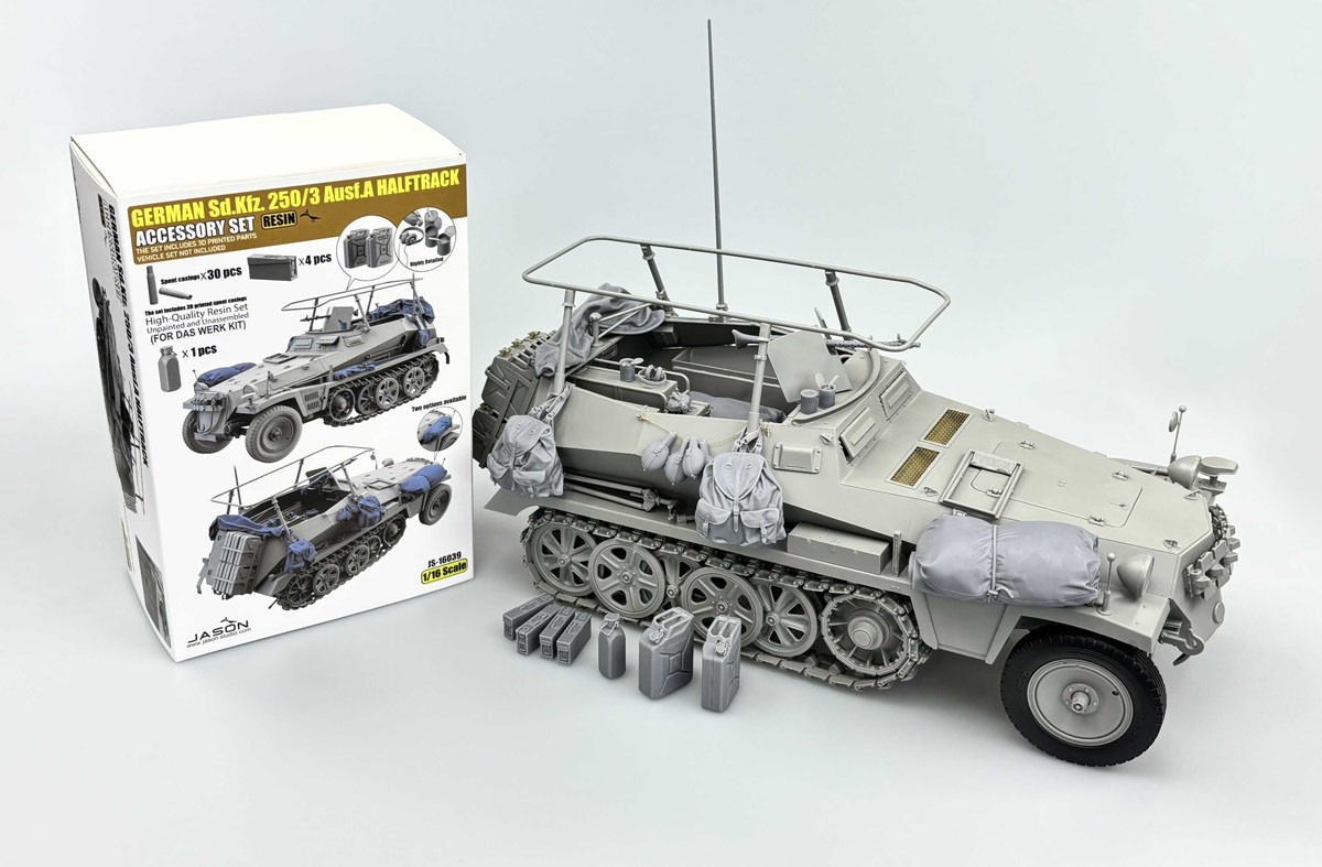Jason Studio GERMAN Sd.Kfz.250/3 Ausf.A HALFTRACK ACCESSORY SET (Plastic model) Bild 3