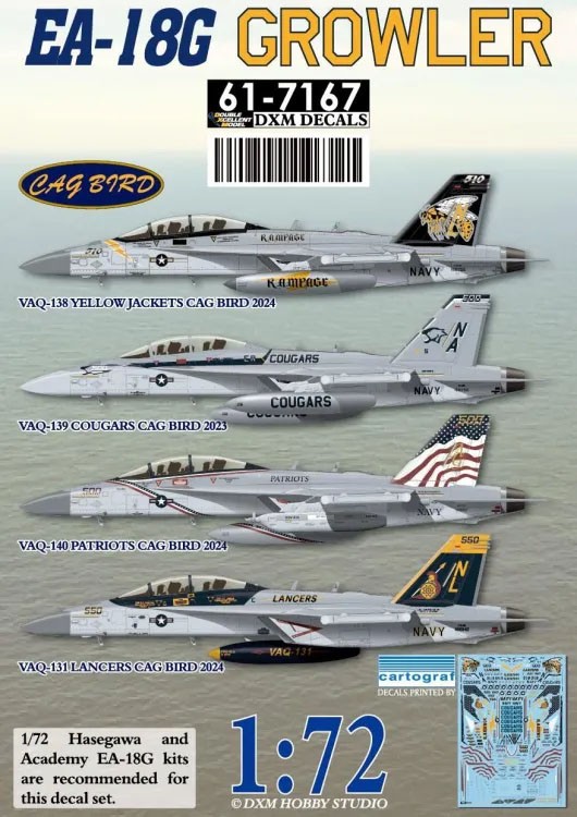 DXM Decals U.S.NAVY EA-18G CAG 버즈 컬렉션 ( VAQ-138 / VAQ-139 / VAQ-140 / VAQ-131) 이미지 2